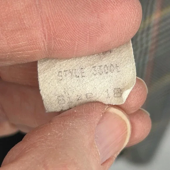 Azzurri Wms Blazer 18 Gray Glen Plaid Rhinestone Vintage 90s Dark Academia - Picture 5 of 9